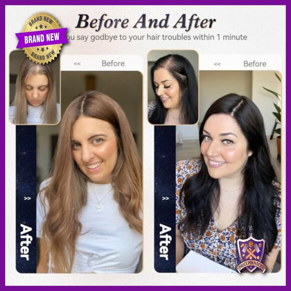 Real Human Hair Topper 4.5x1.5 Silk Base No Bangs for Thinning Hair main image 5